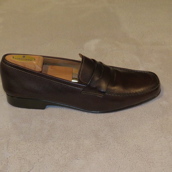JM J.M. Weston Brown Leather Penny Loafers 625 9.5 E main image 8